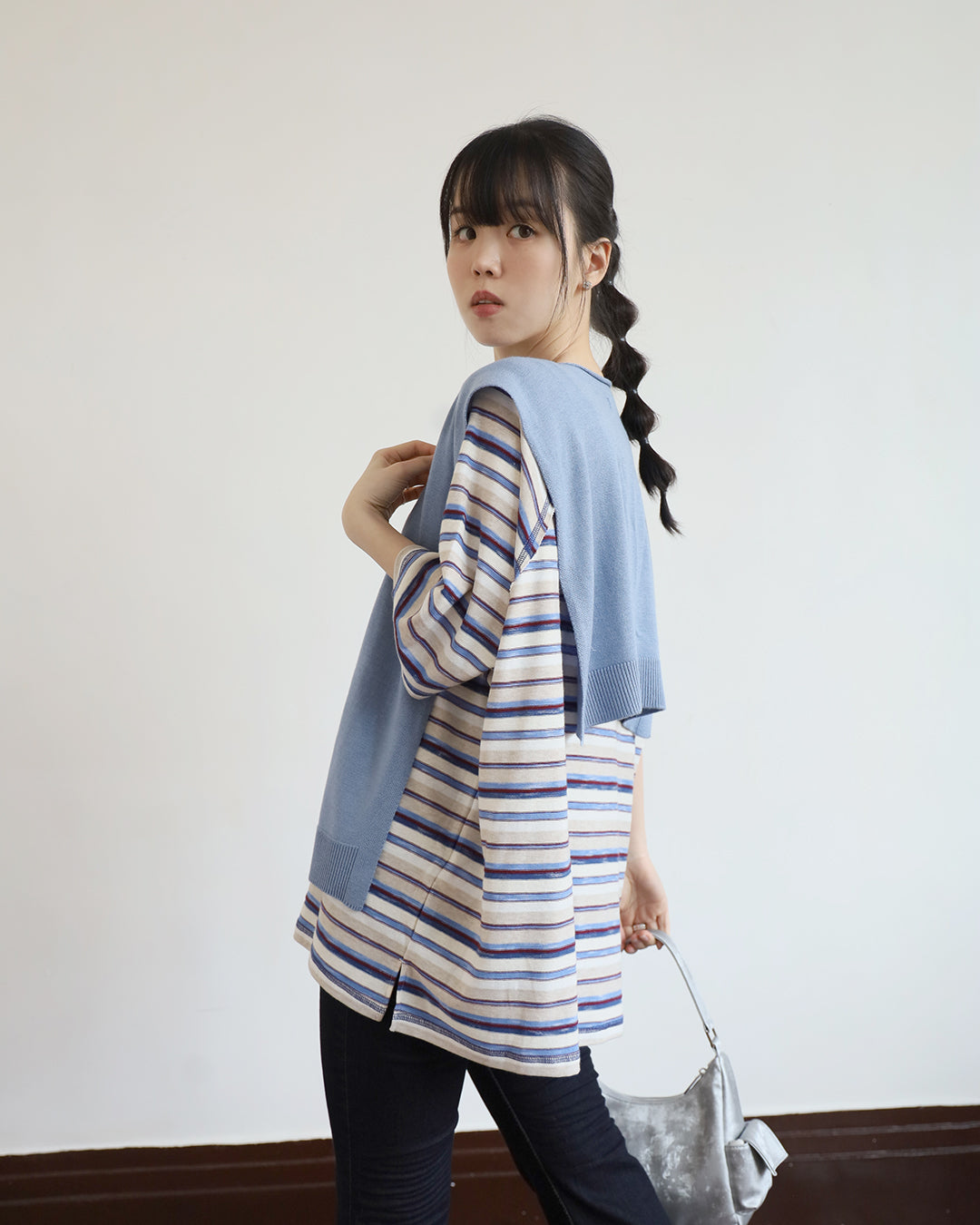 Japan Brand-Relaxed Striped Top