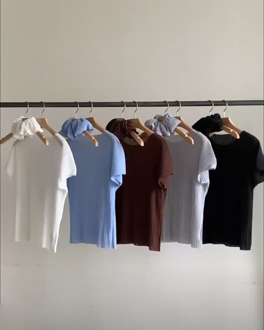 Pleated Top + Hair Band (set)