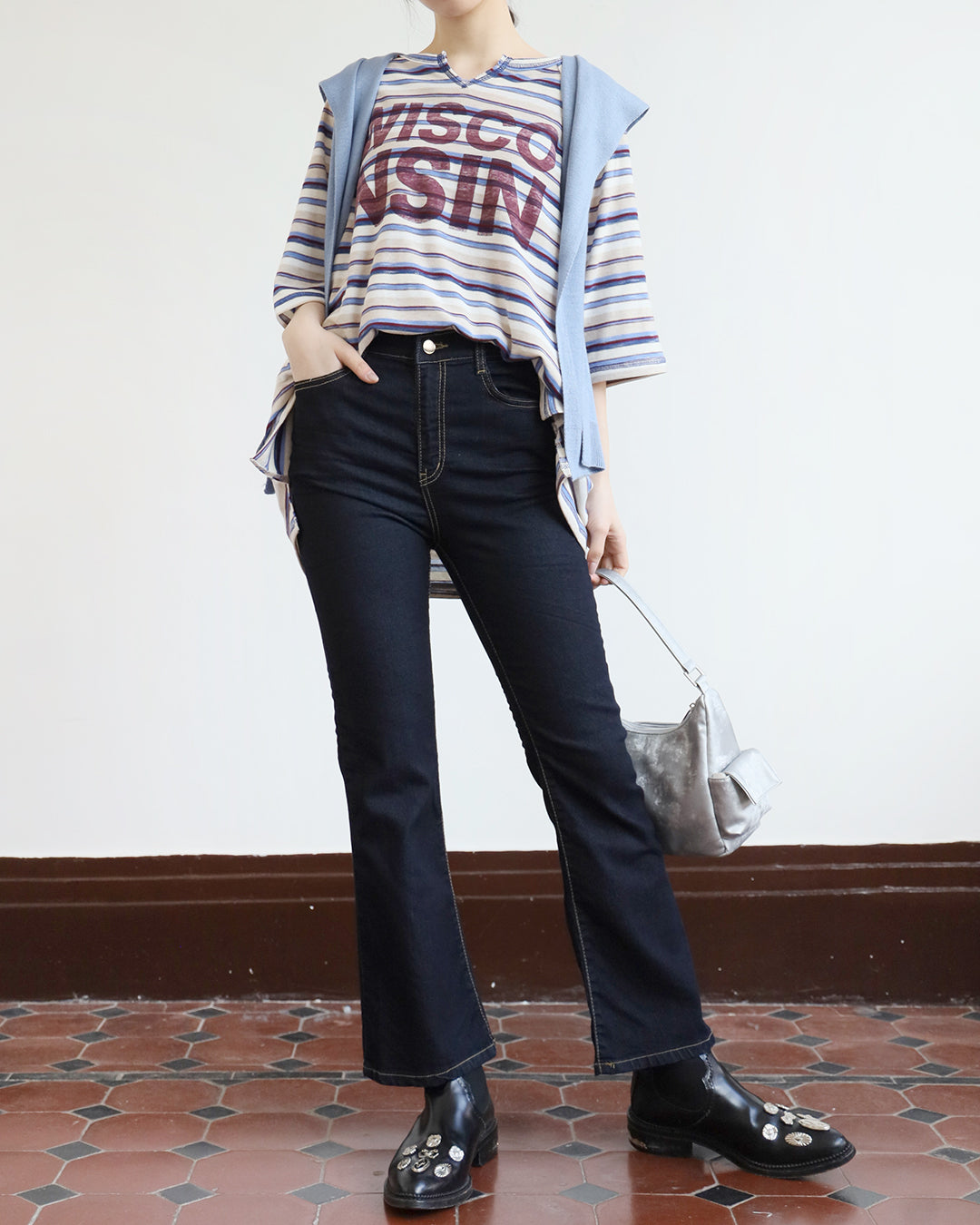 Japan Brand-Relaxed Striped Top