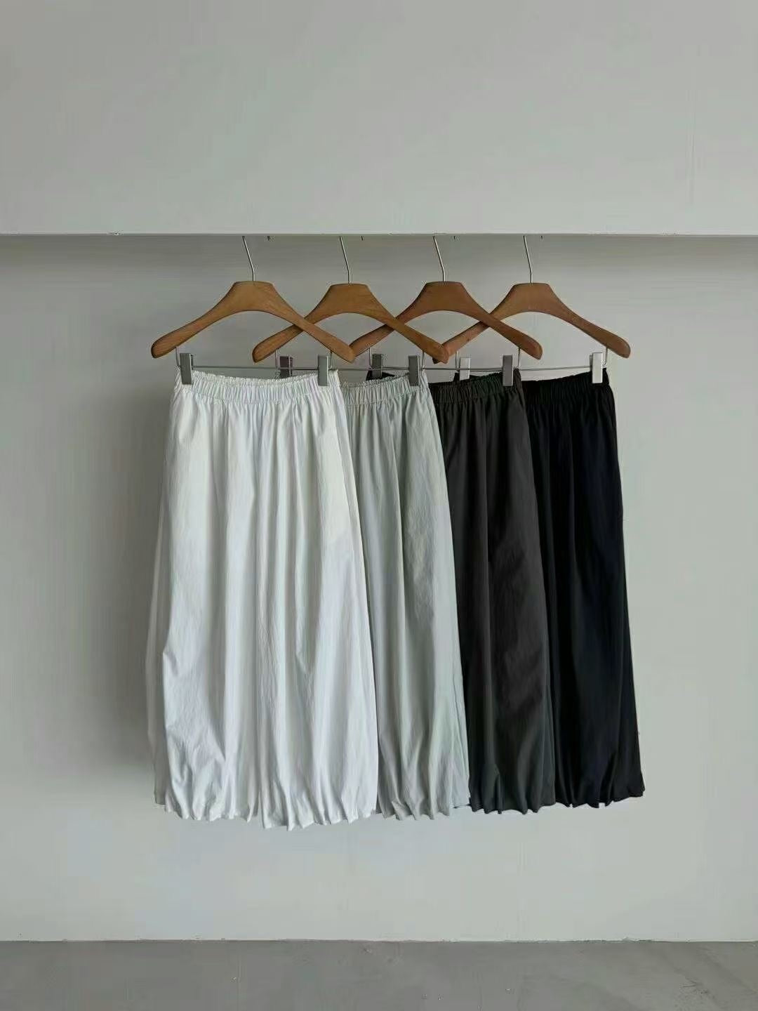 Pleated Hem Pants