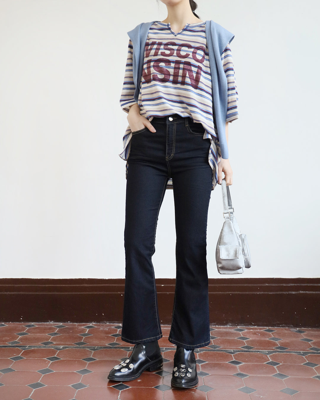 Japan Brand-Relaxed Striped Top