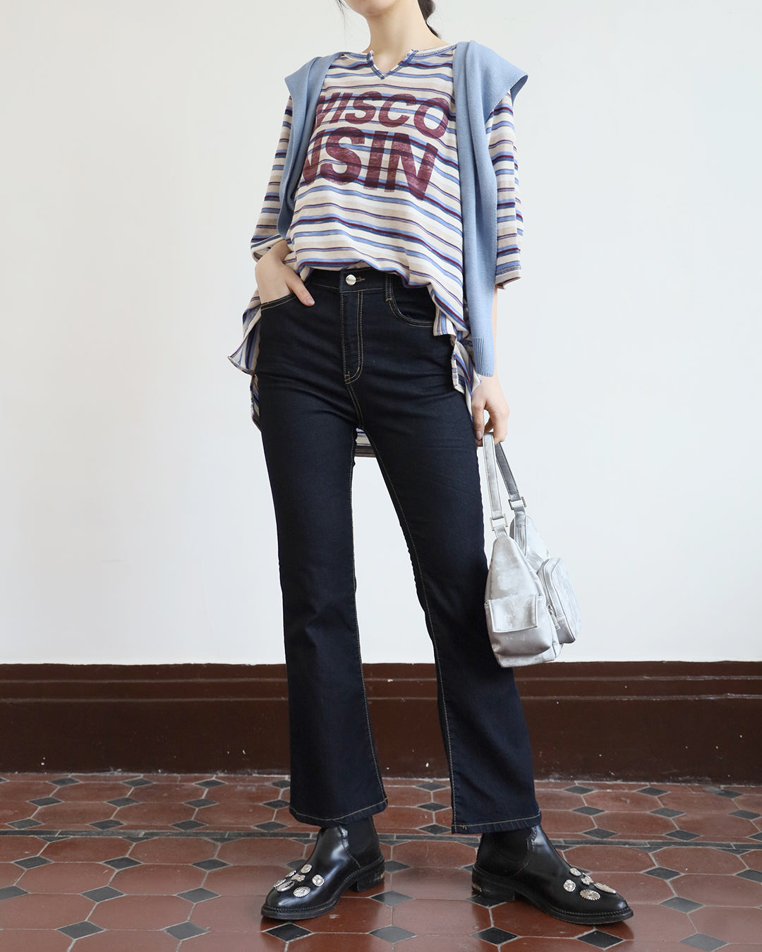 Japan Brand-Relaxed Striped Top