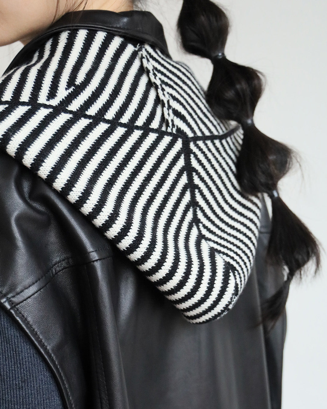 Striped Hooded Scarf