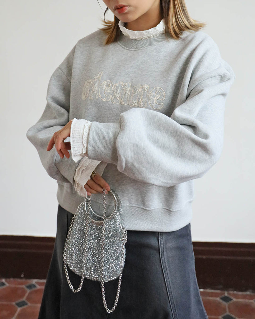 Lace Trimmed Sweatshirt