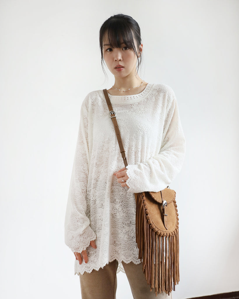 Lace Longline Top (2 colors)