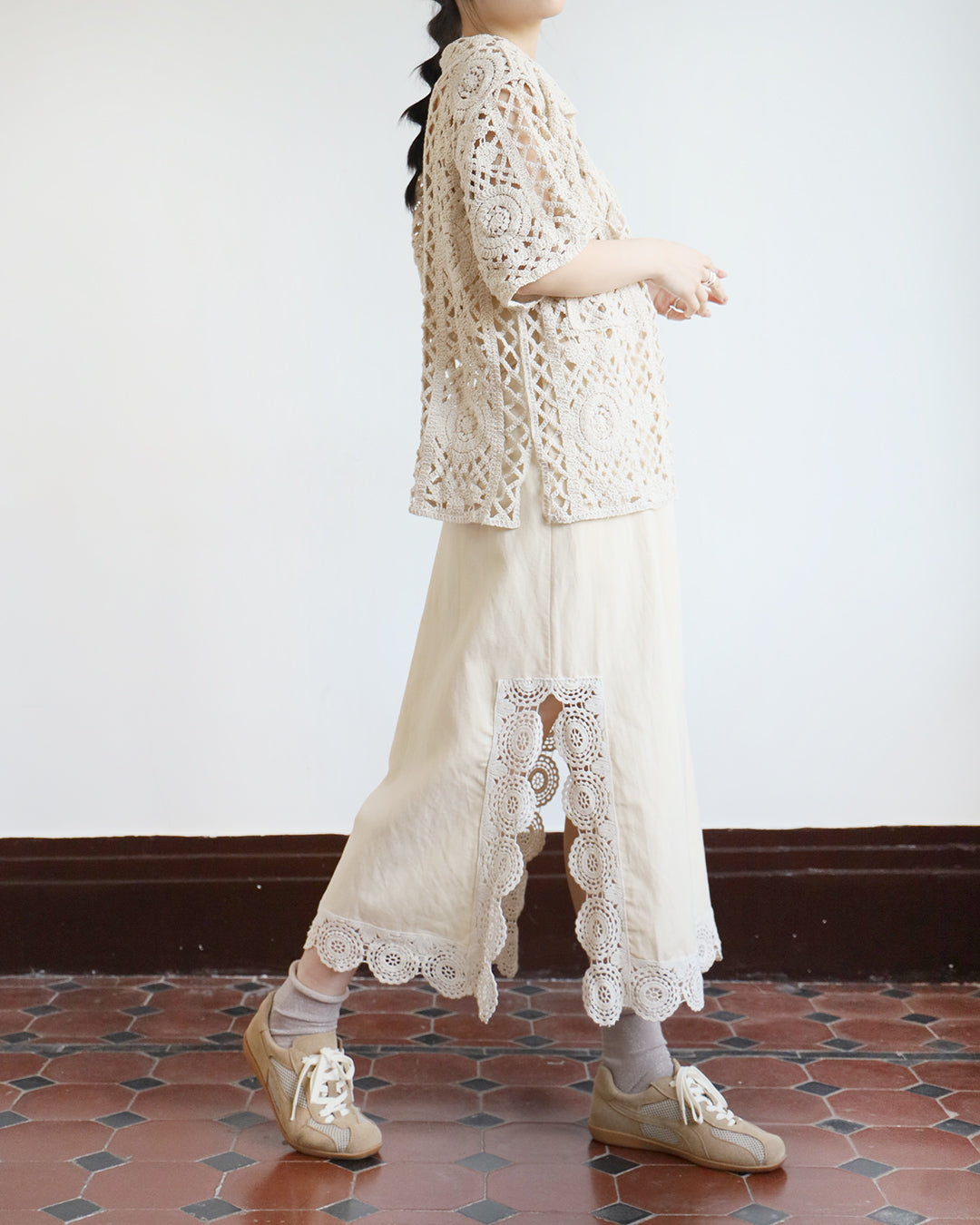 Crochet Trimmed Strappy Dress