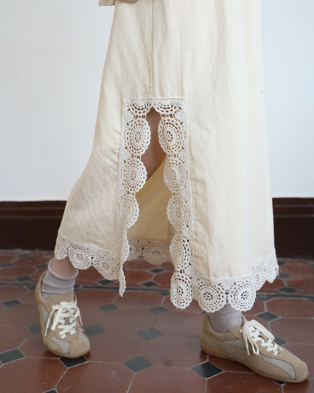 Crochet Trimmed Strappy Dress