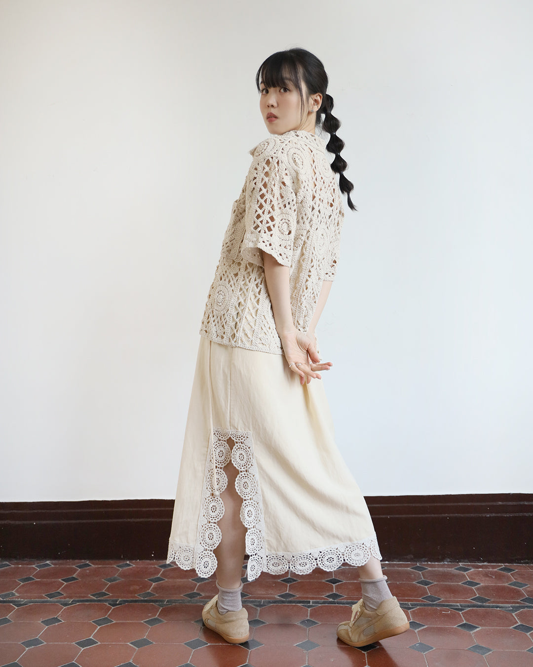 Crochet Trimmed Strappy Dress
