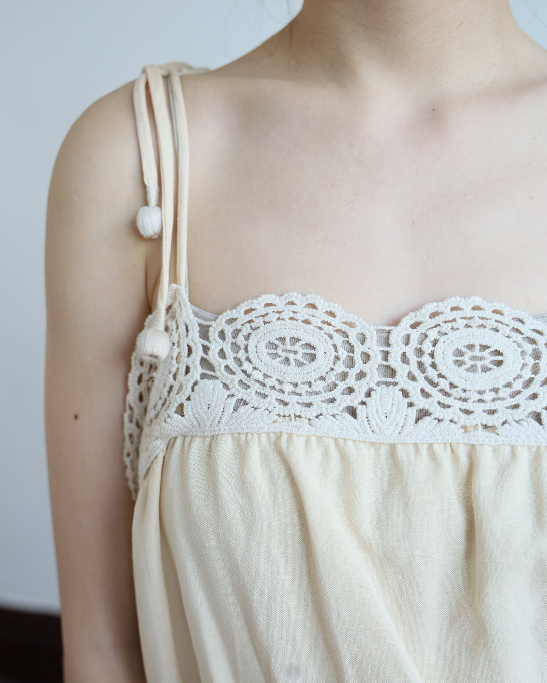 Crochet Trimmed Strappy Dress