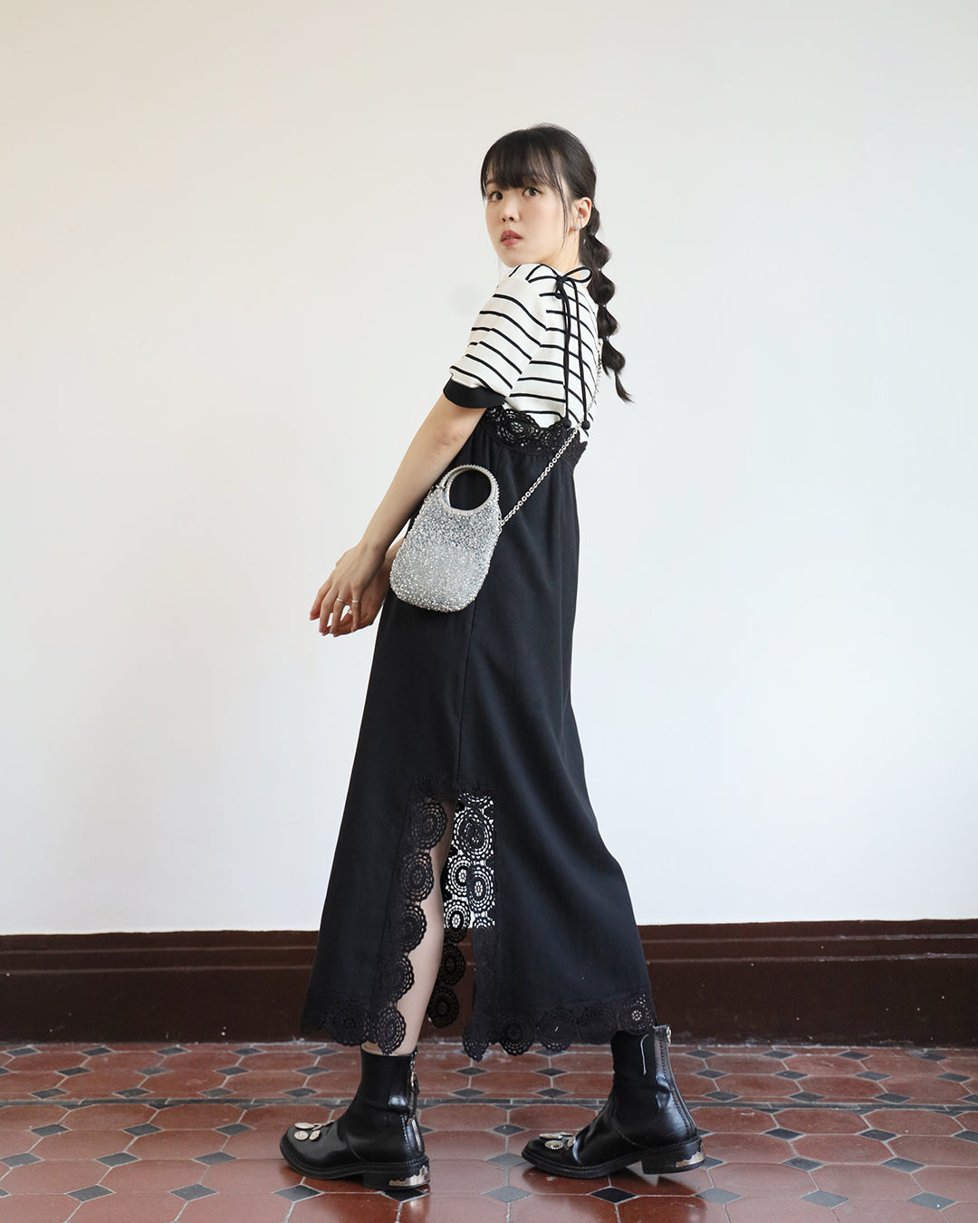 Crochet Trimmed Strappy Dress