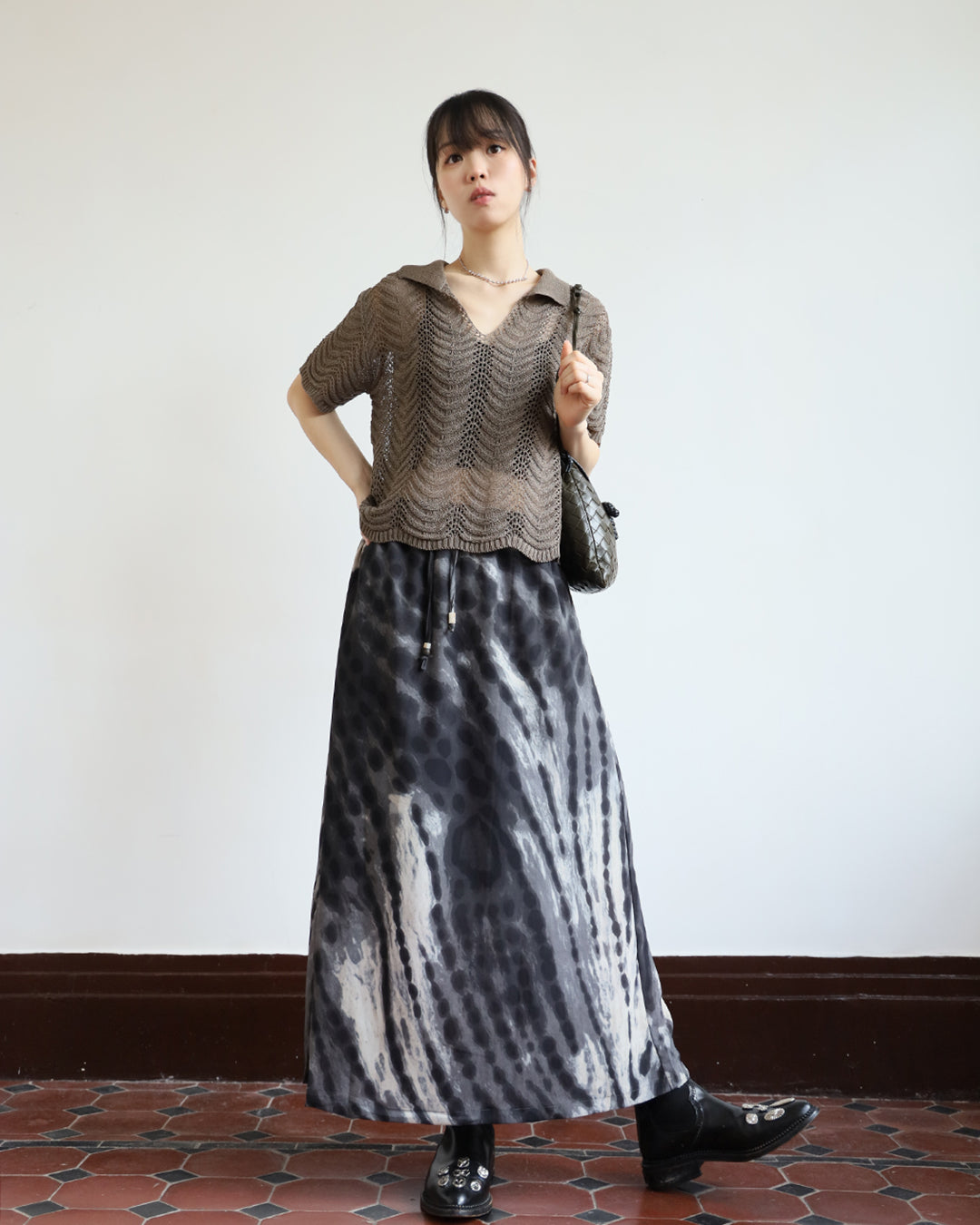 Splatter Print Skirt