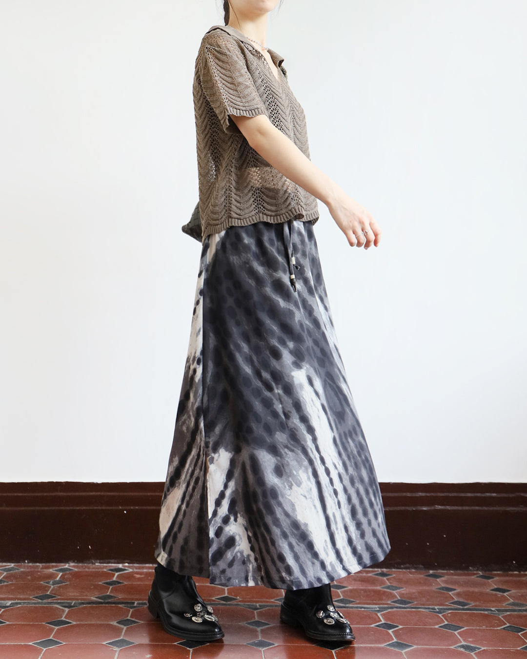 Splatter Print Skirt