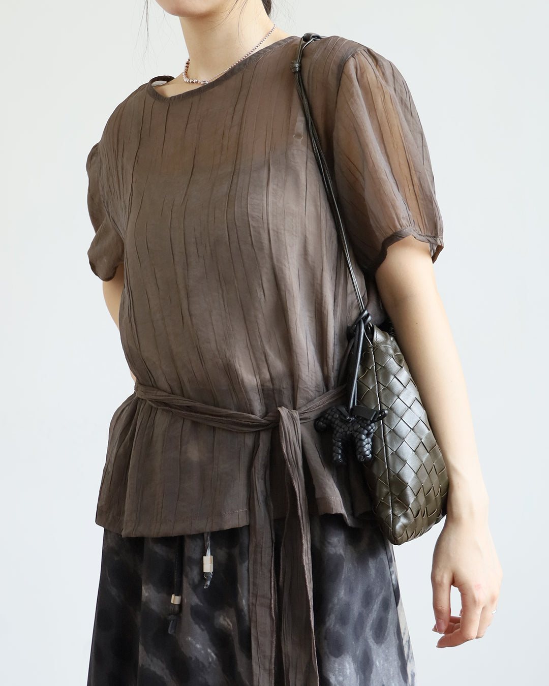 Sheer Top w/ Scarf (included inner vest) (2 colors)