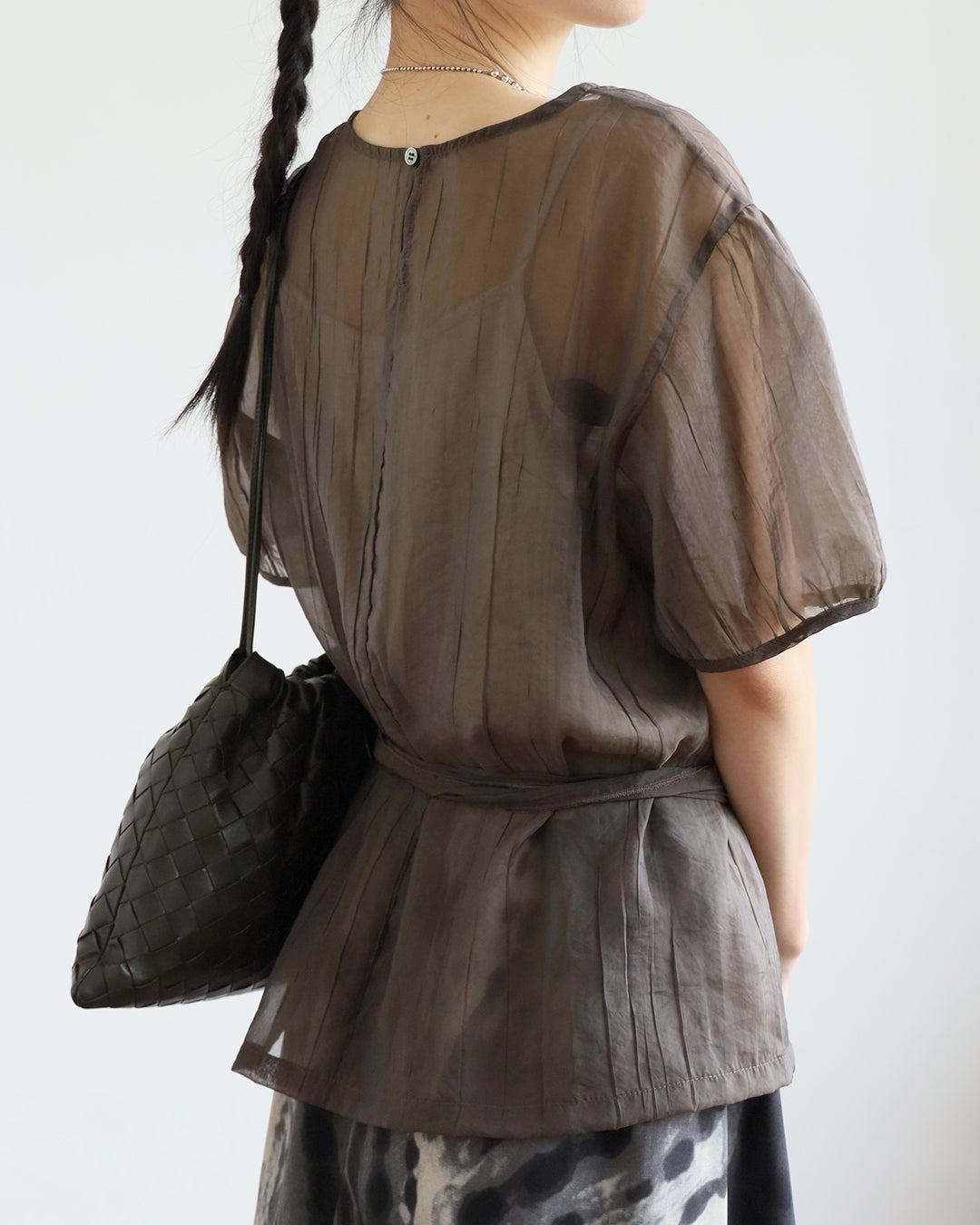 Sheer Top w/ Scarf (included inner vest) (2 colors)