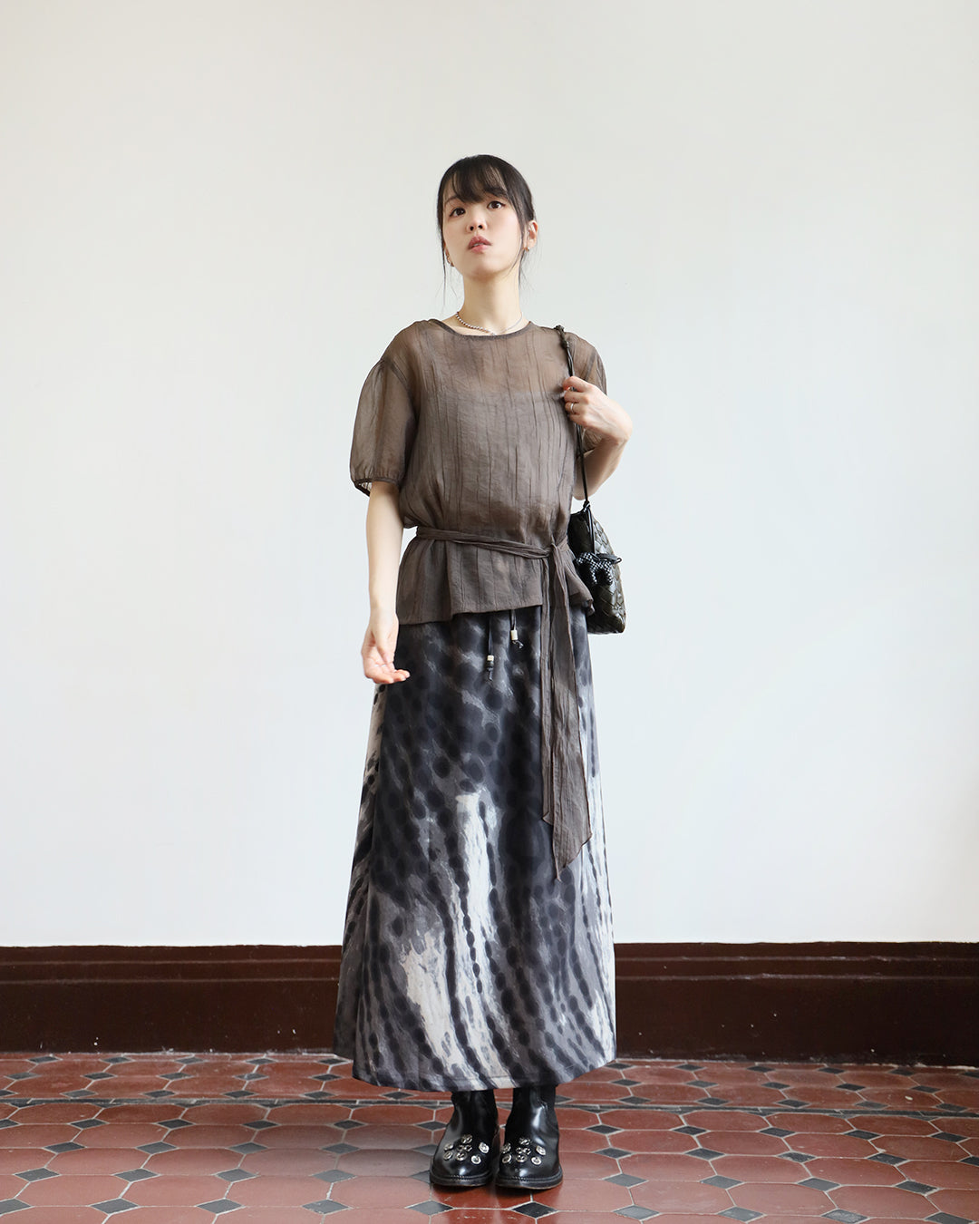 Splatter Print Skirt
