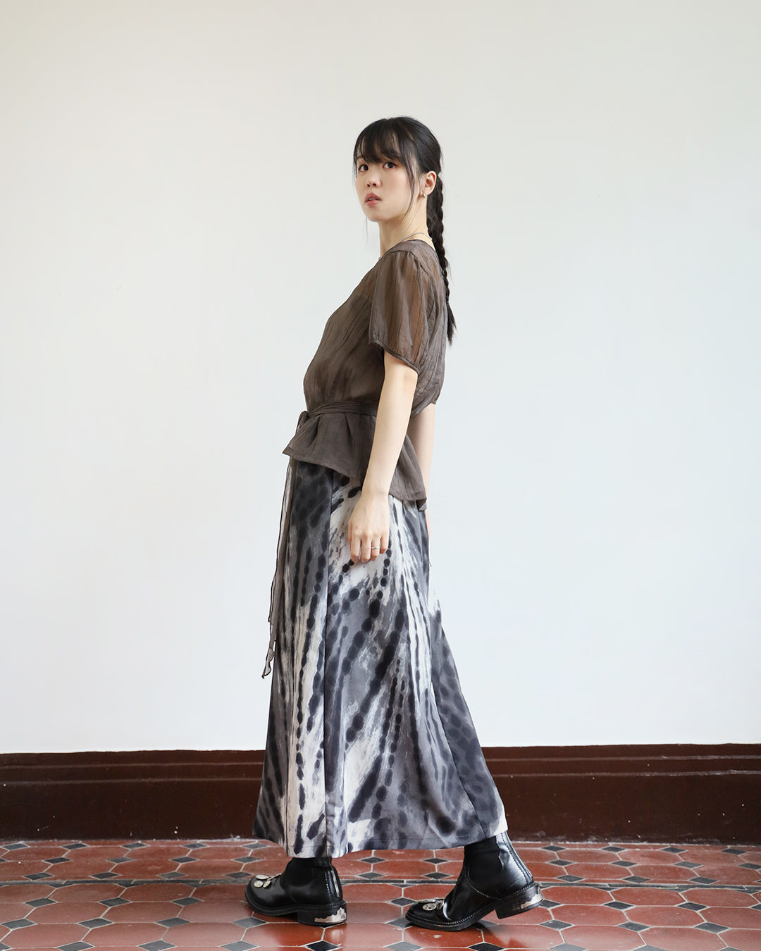 Splatter Print Skirt