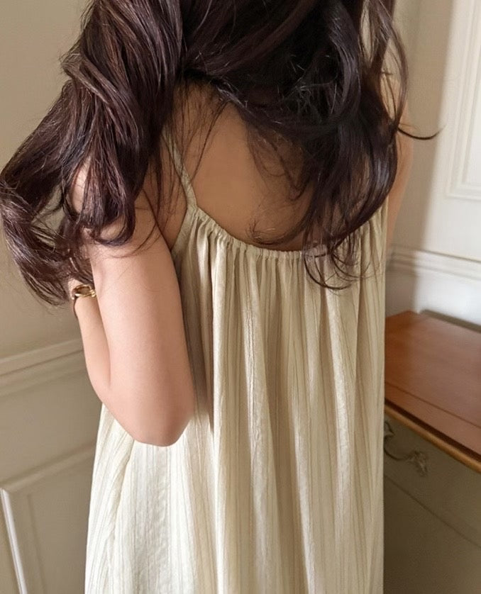 Texture Fabric Peplum Hem Cami Dress