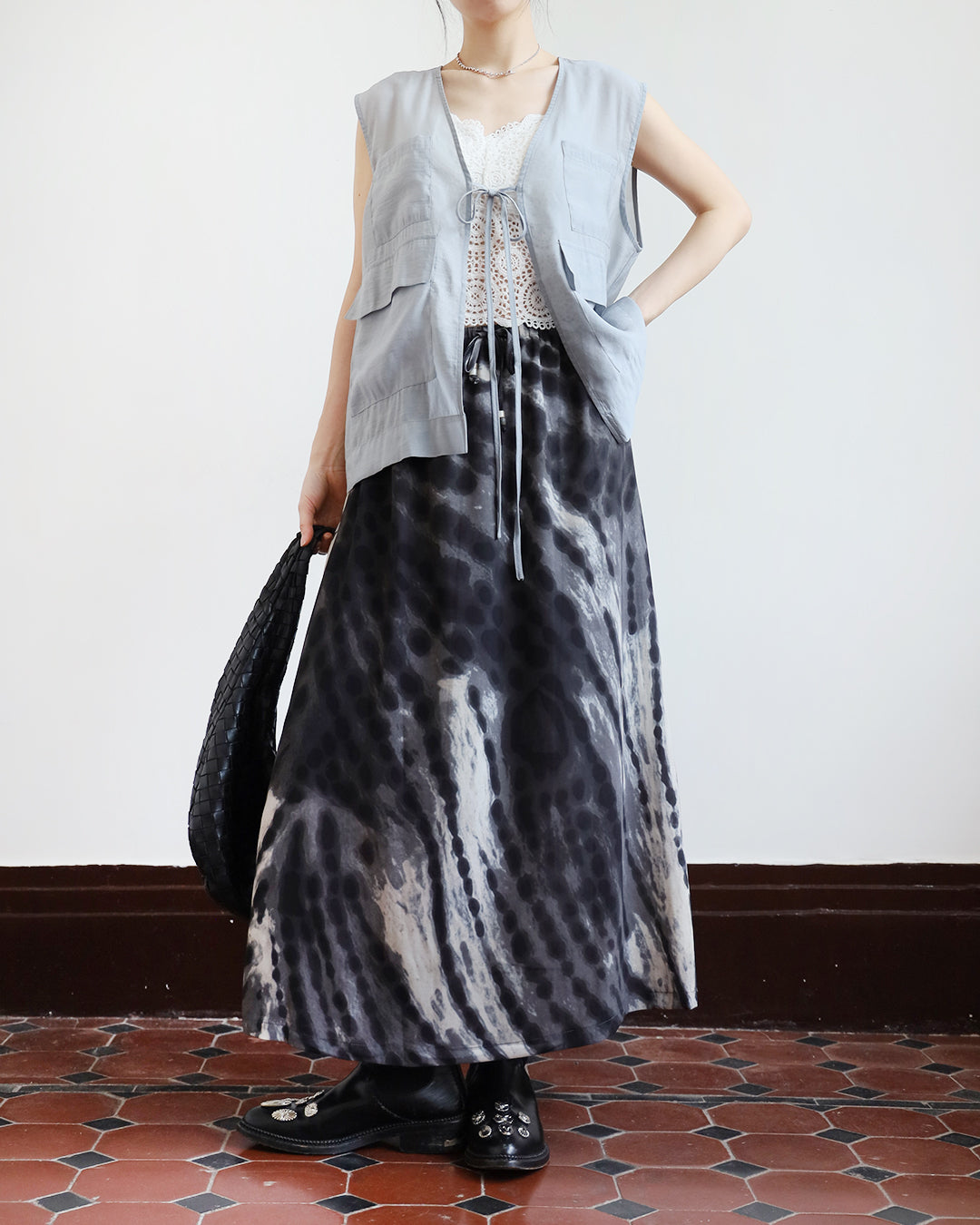Sheer Mesh Multi-Pocket Vest Jacket