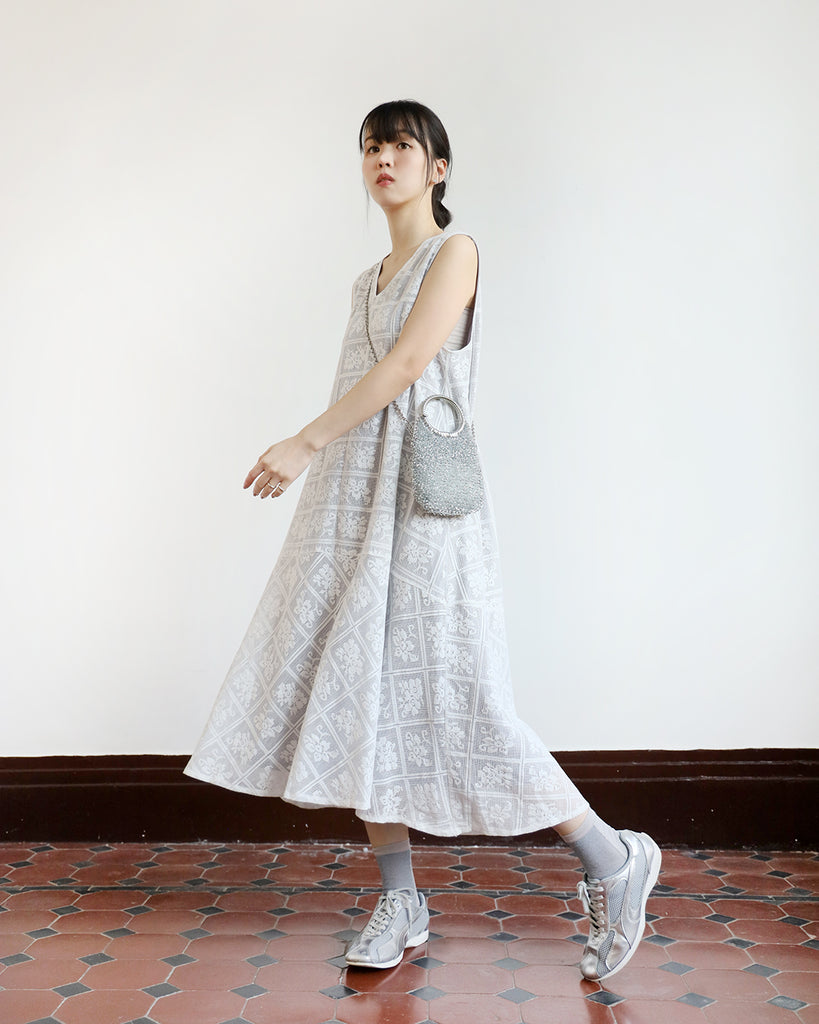 Japan Brand - Embroidery Peplum Hem Dress
