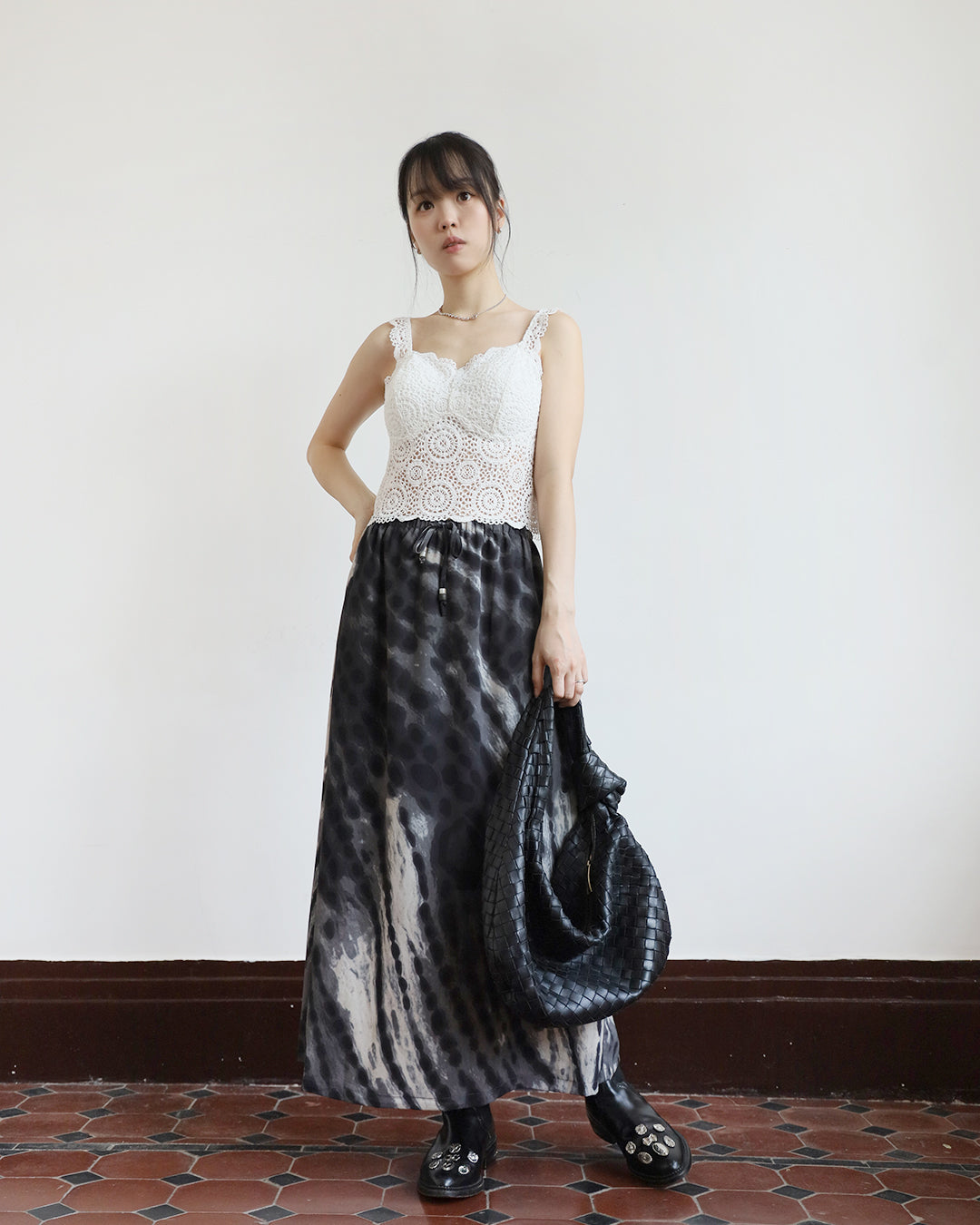 Splatter Print Skirt