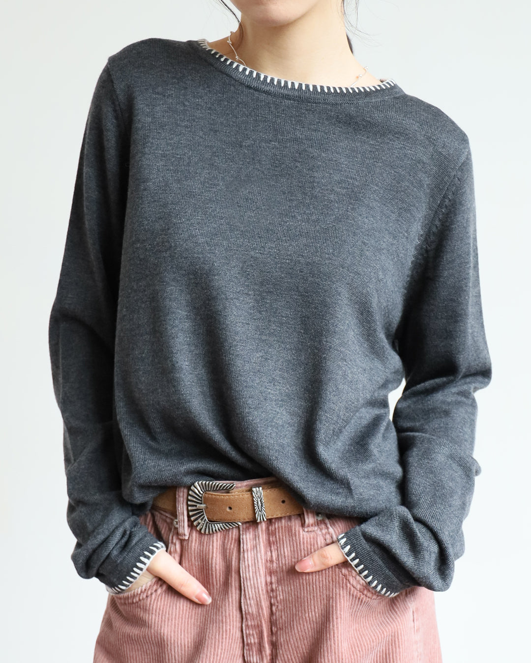 Contrast Stitch Top (4 colors)