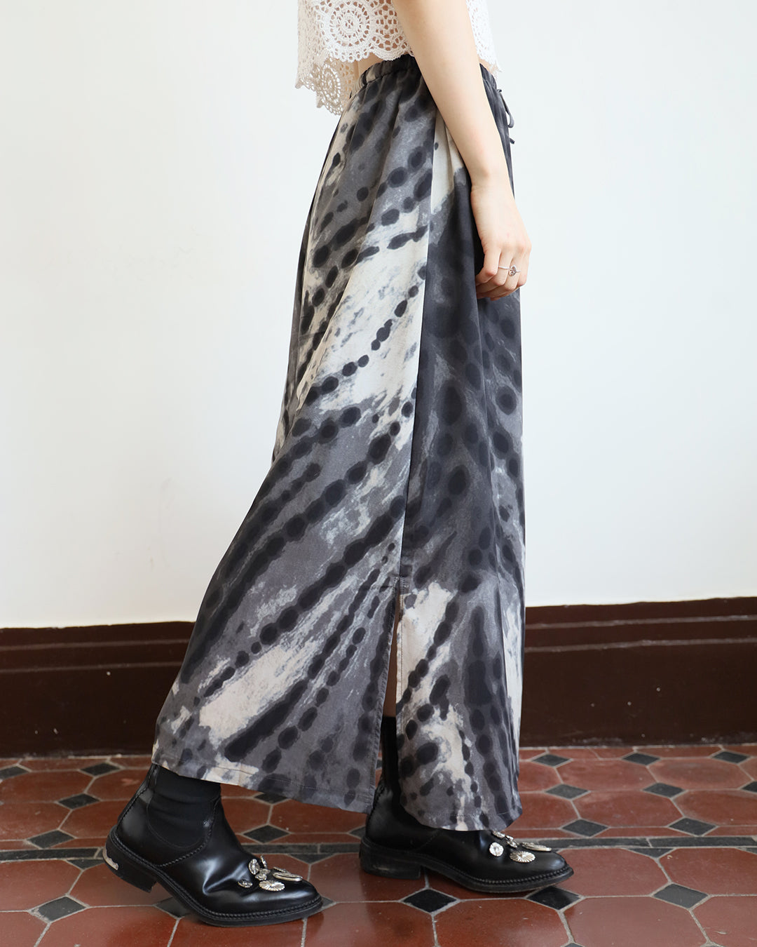 Splatter Print Skirt