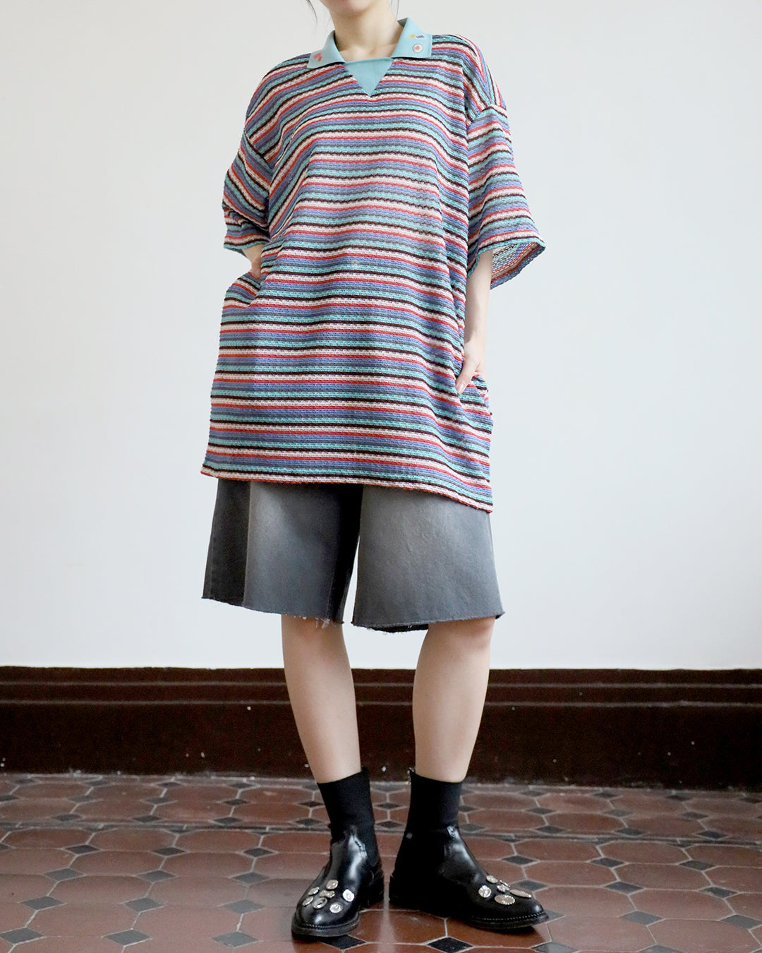 Mid Length Denim Shorts