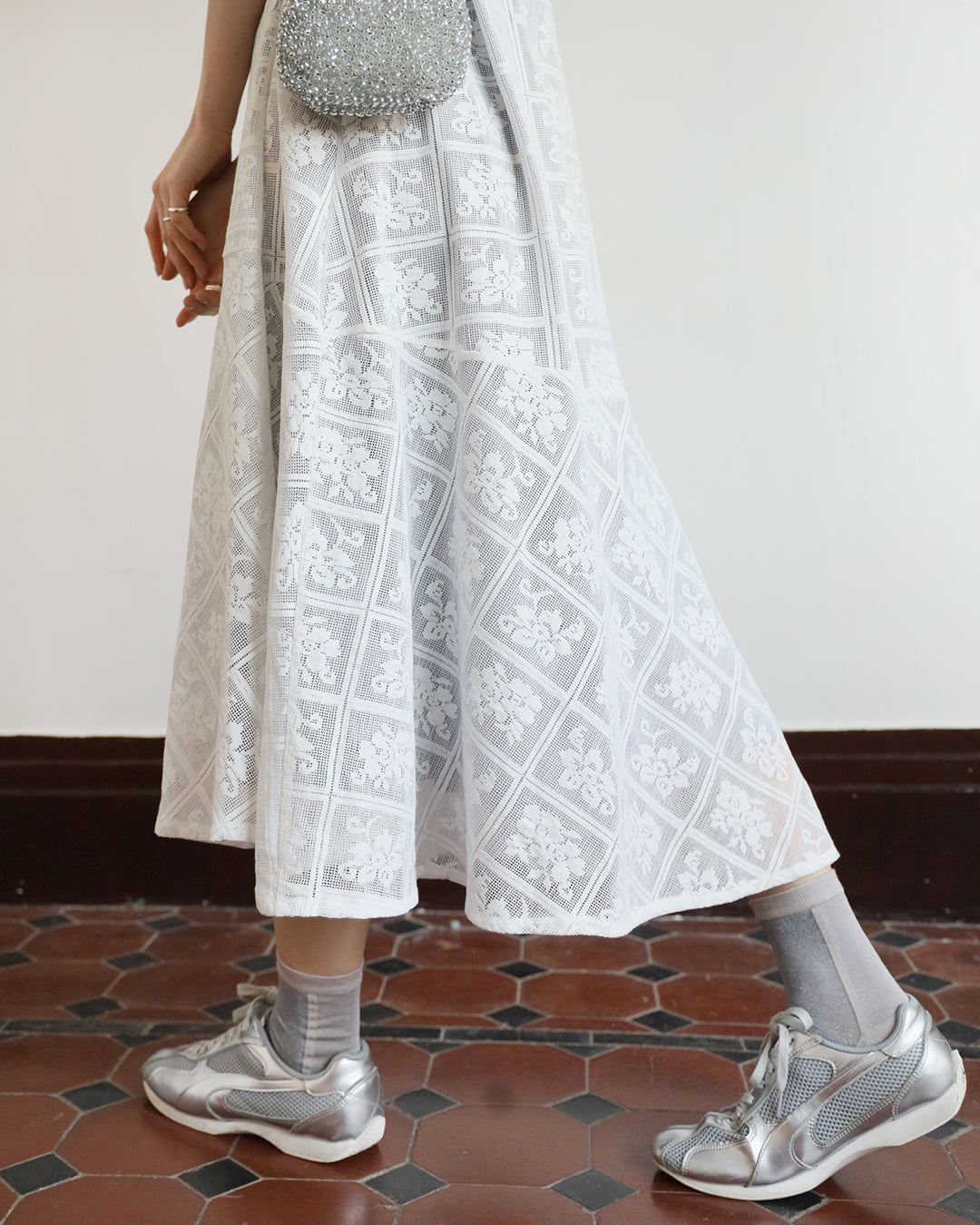 Japan Brand - Embroidery Peplum Hem Dress