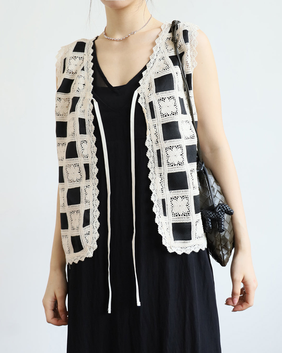 Checkerboard Crochet Vest