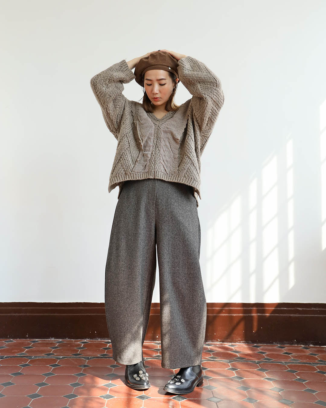 Wool-Blend Ballon Pants (2 color)