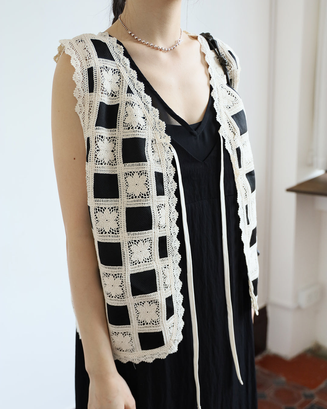Checkerboard Crochet Vest