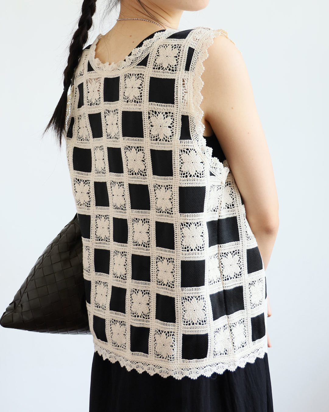 Checkerboard Crochet Vest