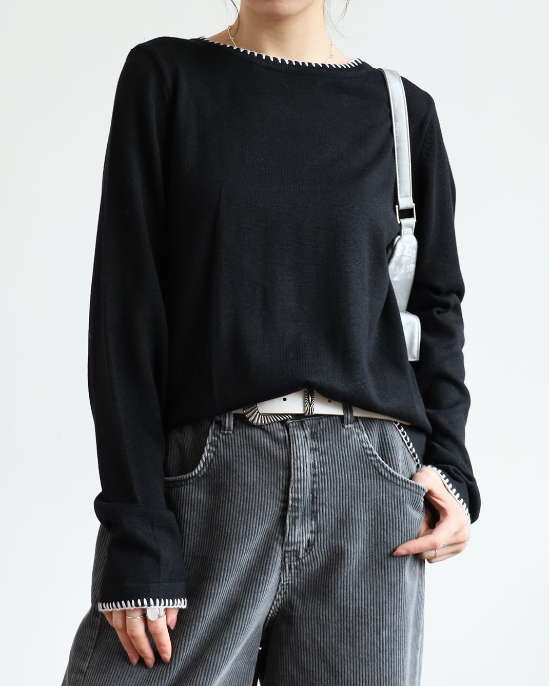 Contrast Stitch Top (4 colors)