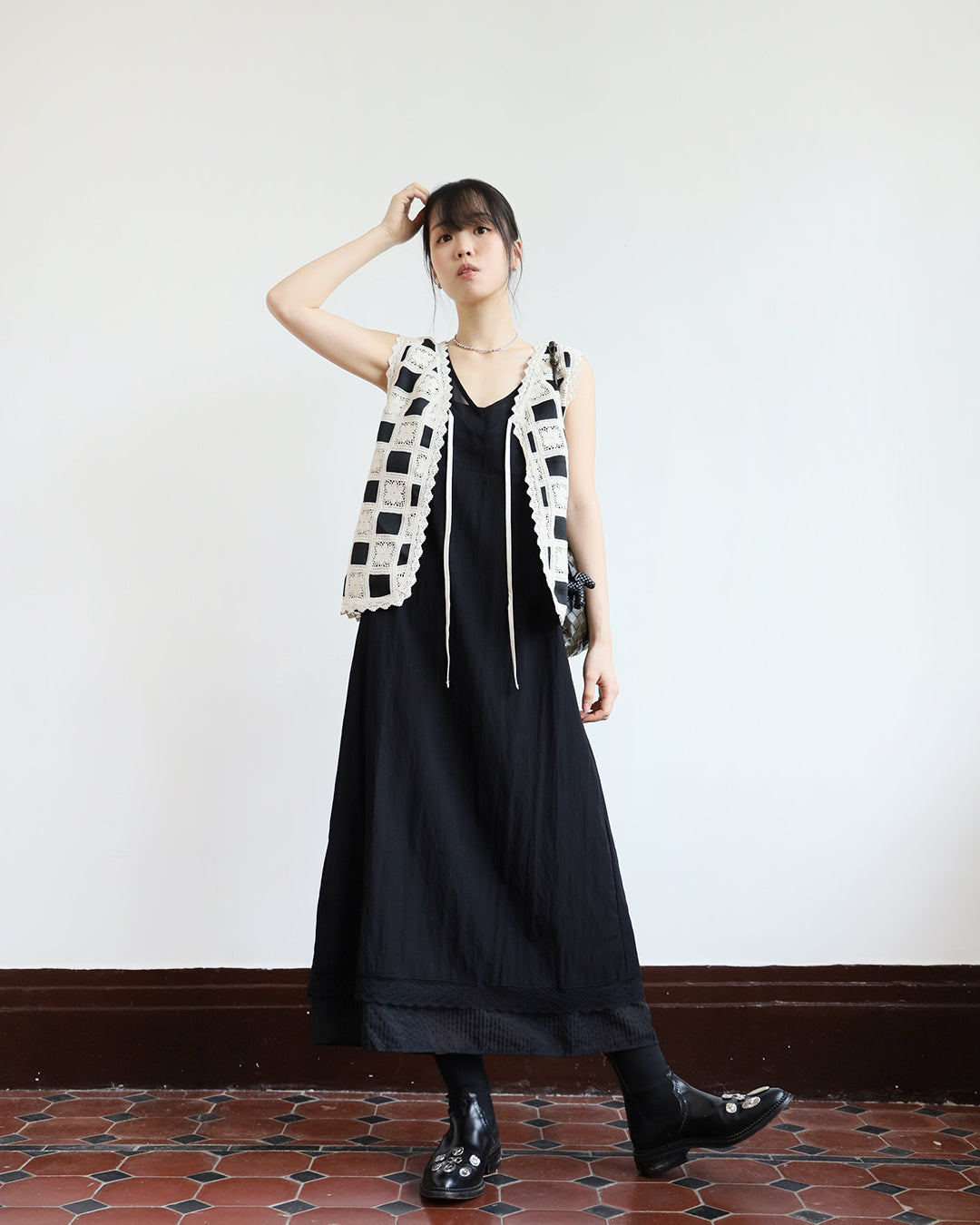 Checkerboard Crochet Vest