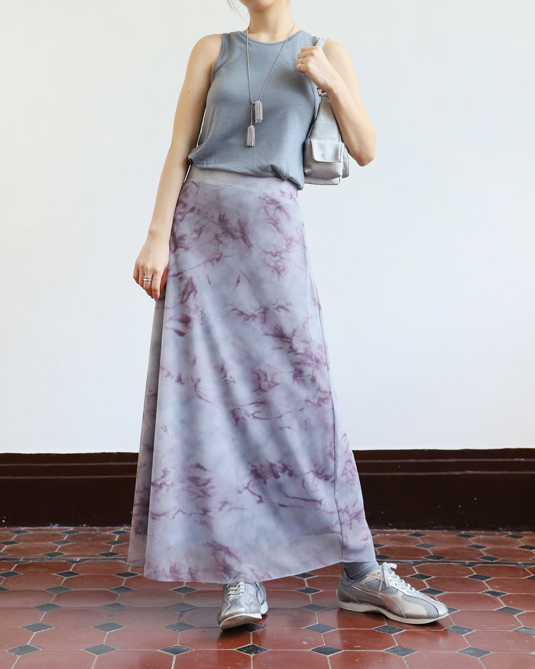 Tie Dye Mesh Skirt (2 color)