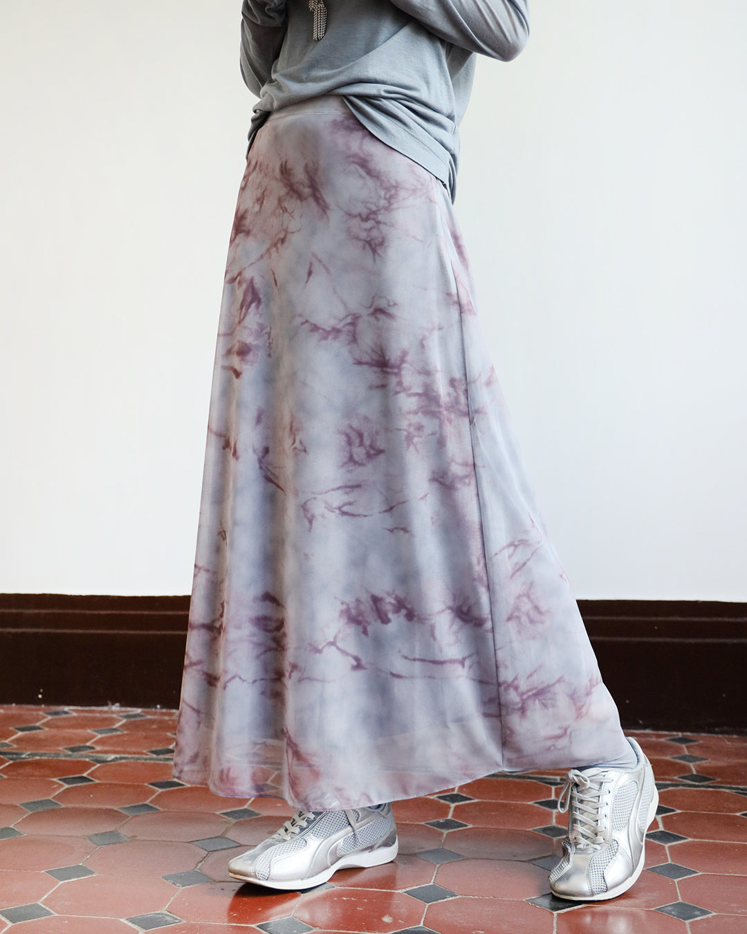 Tie Dye Mesh Skirt (2 color)