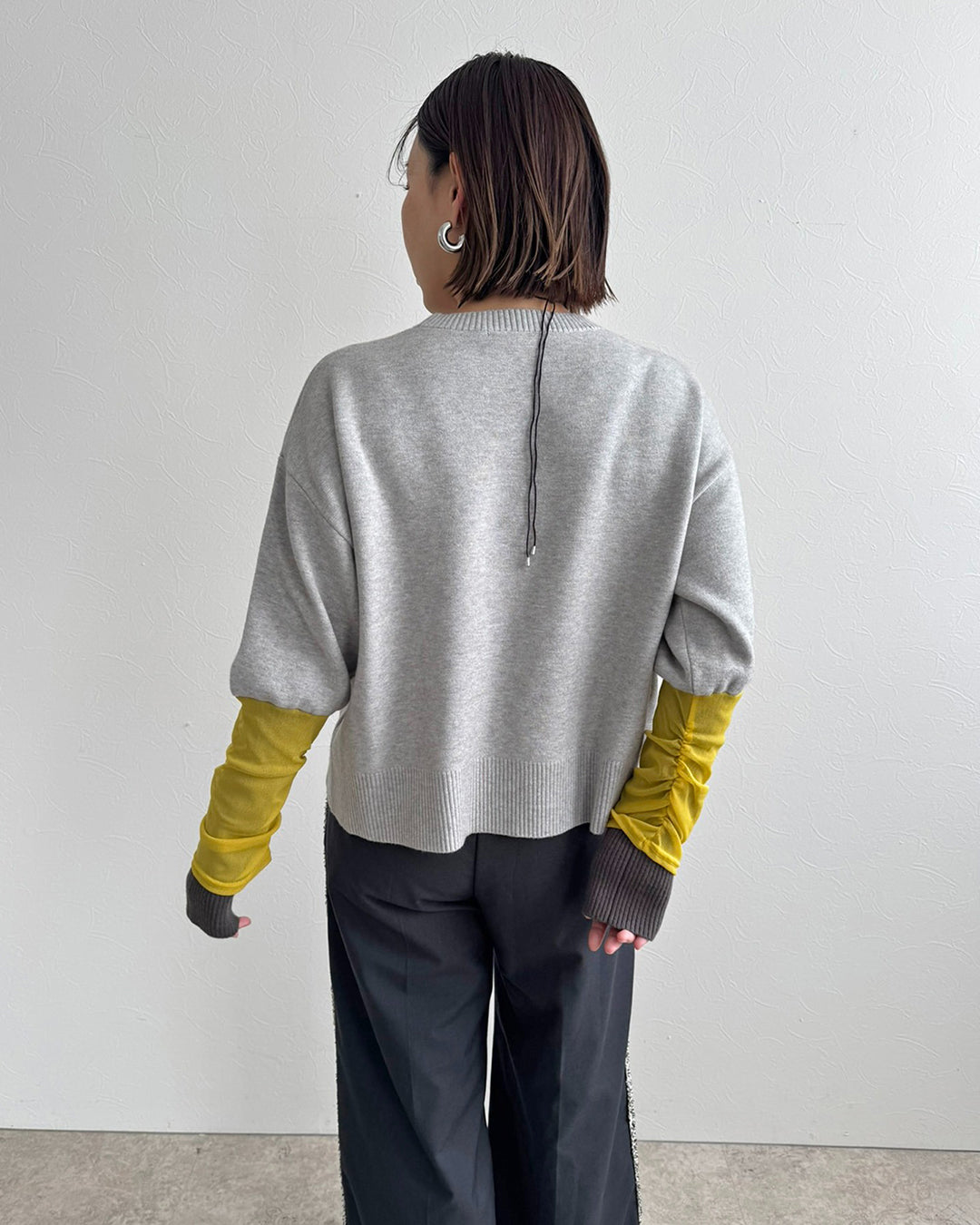 Japan Brand - Contrast Cuff Knit Top (2 Colors)