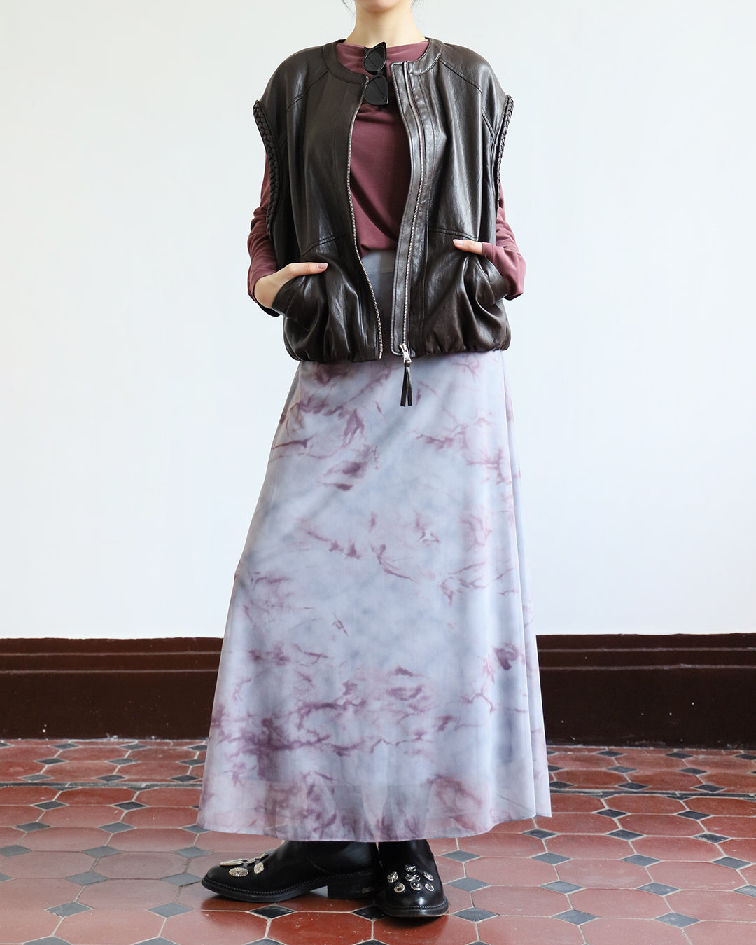 Tie Dye Mesh Skirt (2 color)