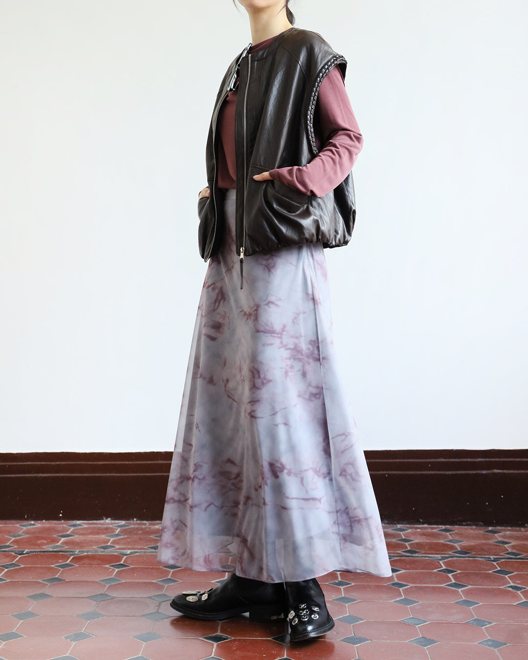 Tie Dye Mesh Skirt (2 color)