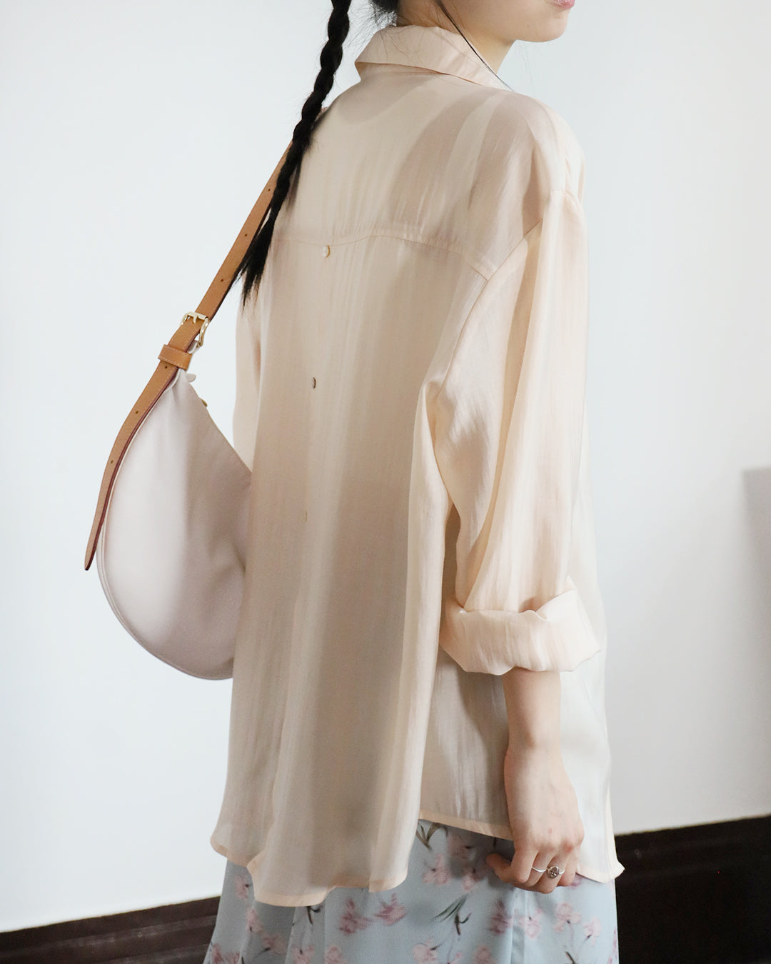 Silky Shirt w/ Back Buttons (4 colors)