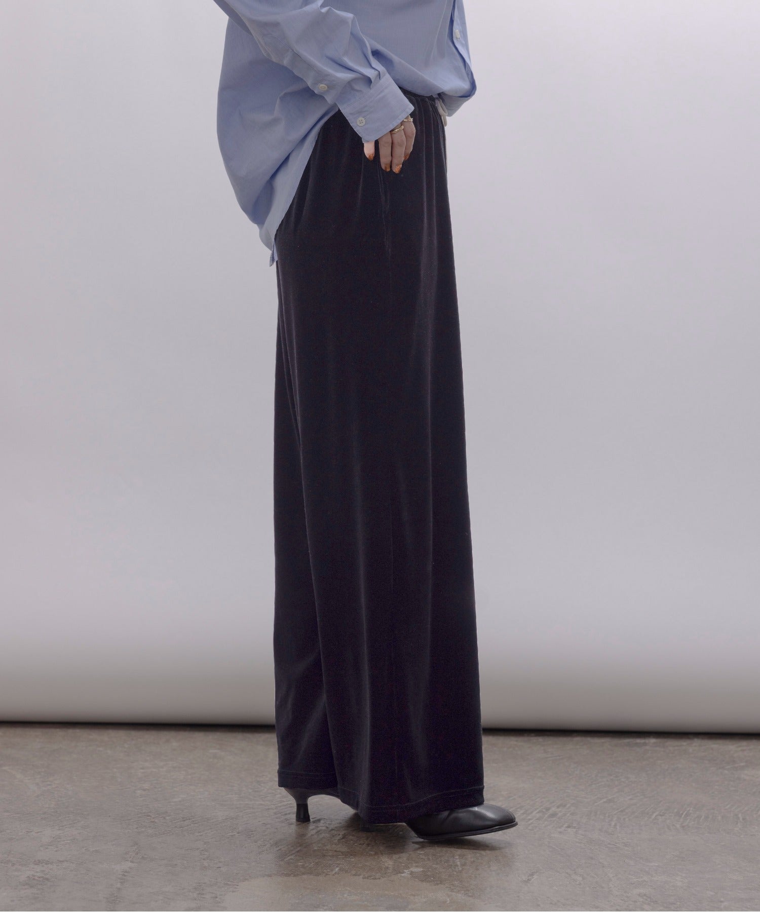 Japan Brand - Velvet Pants w/ Lace Trim (2 Colors)