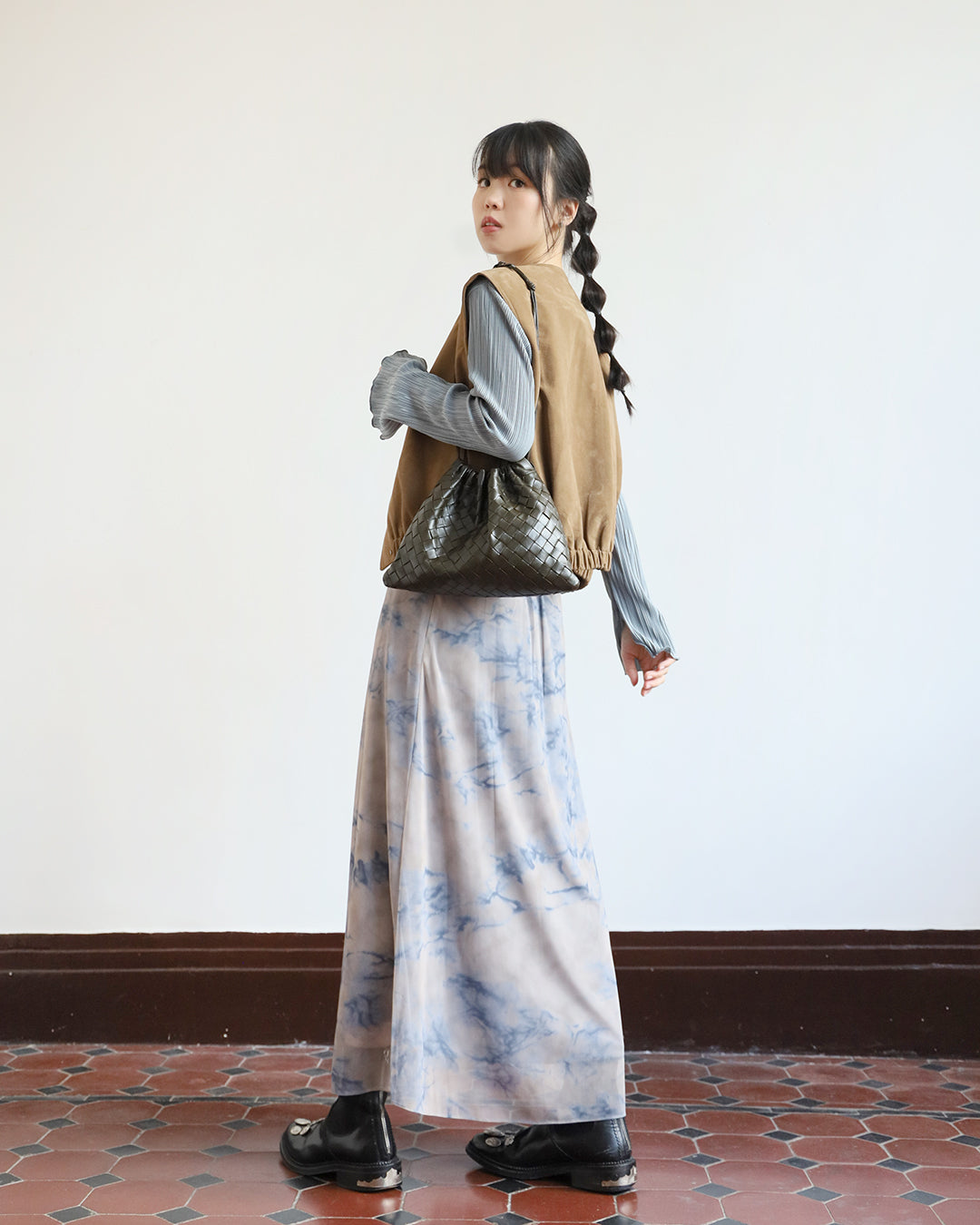 Tie Dye Mesh Skirt (2 color)