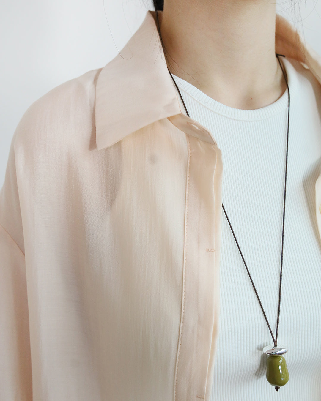 Duo-Bead Cord Necklace (2 colors)