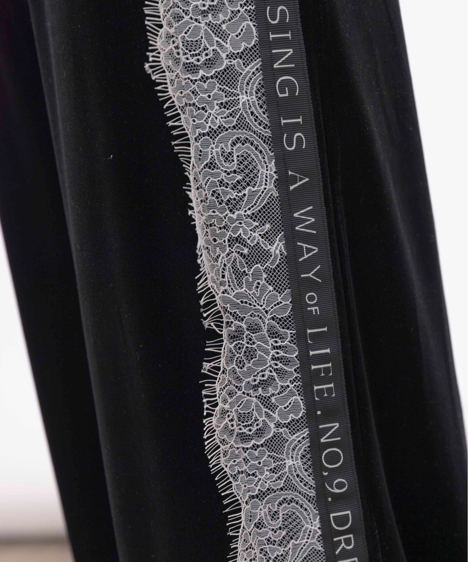 Japan Brand - Velvet Pants w/ Lace Trim (2 Colors)