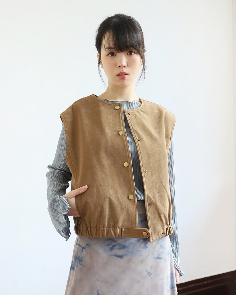 Faux Suede Vest (2 color)