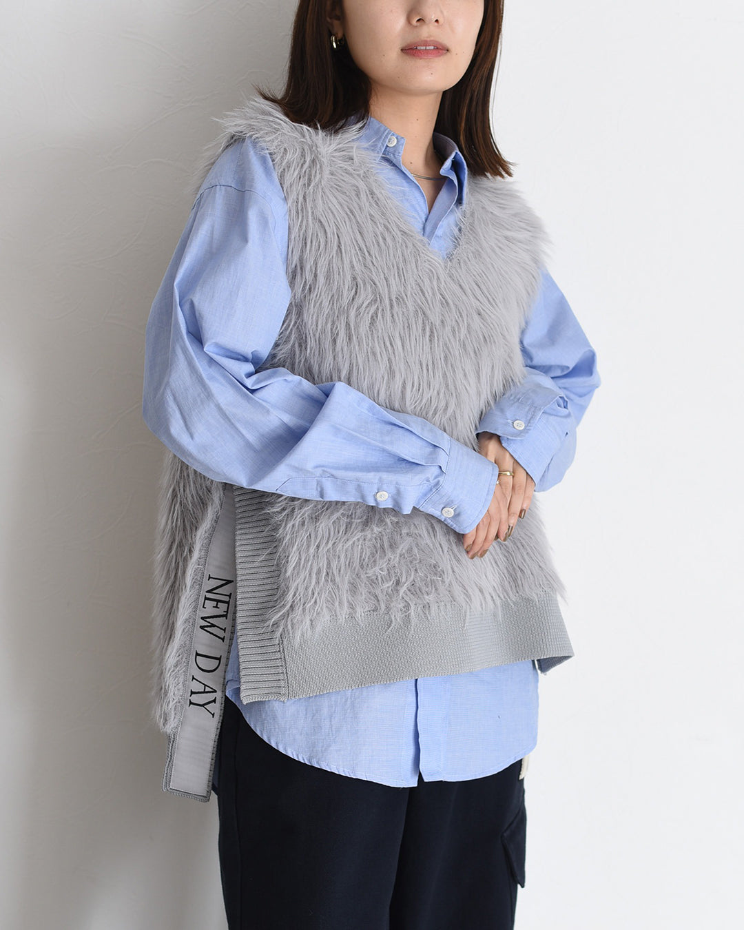 Japan Brand - Side Split Furry Vest (3 Colors)