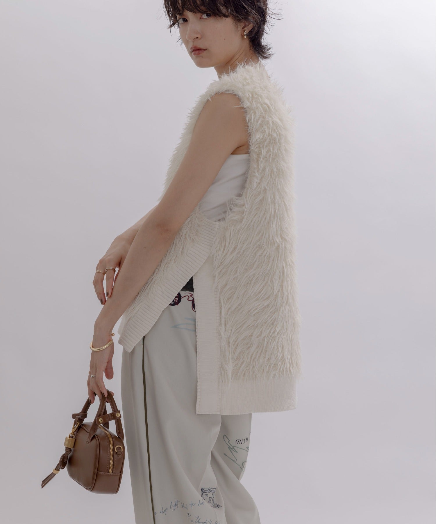 Japan Brand - Side Split Furry Vest (3 Colors)