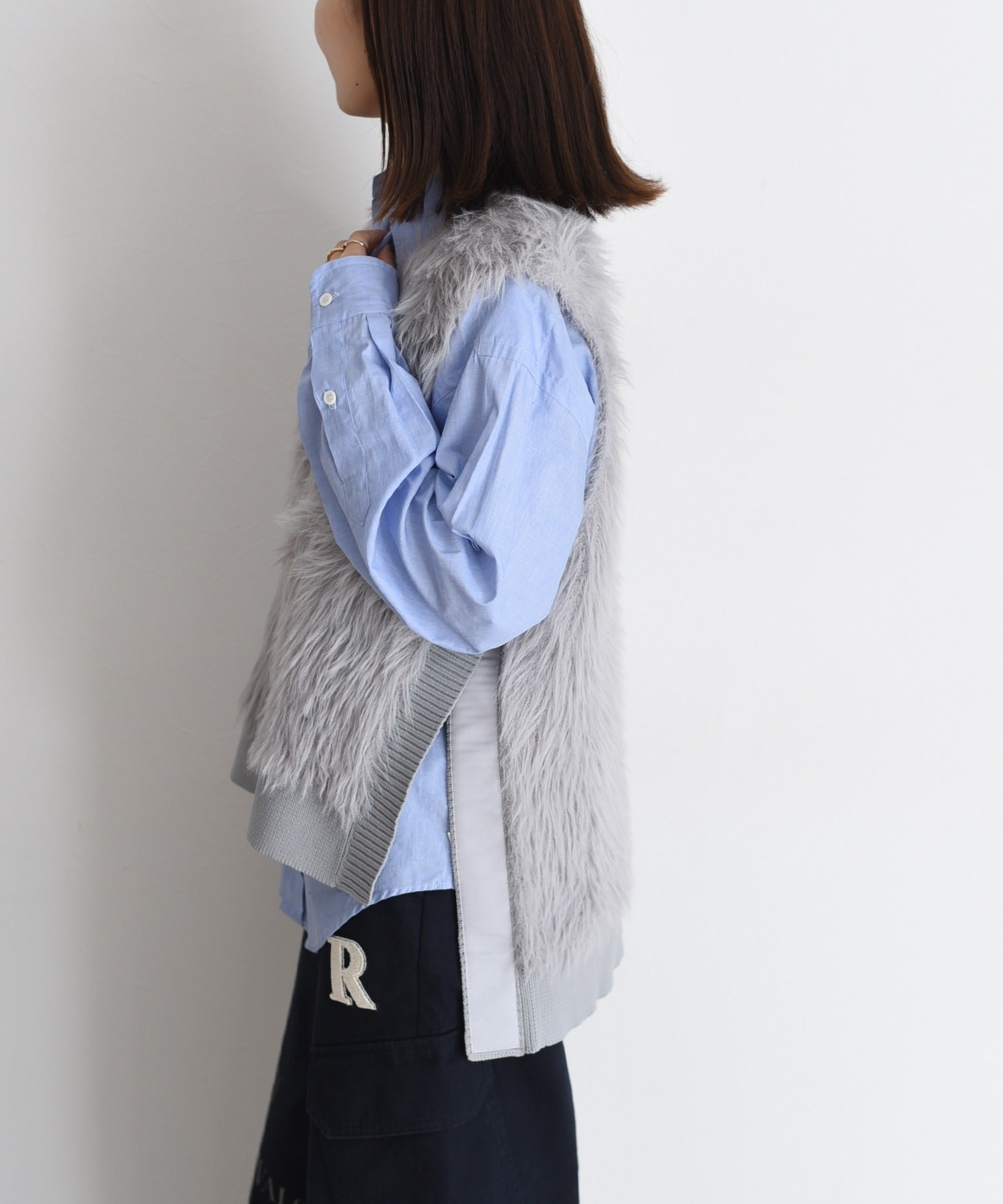 Japan Brand - Side Split Furry Vest (3 Colors)