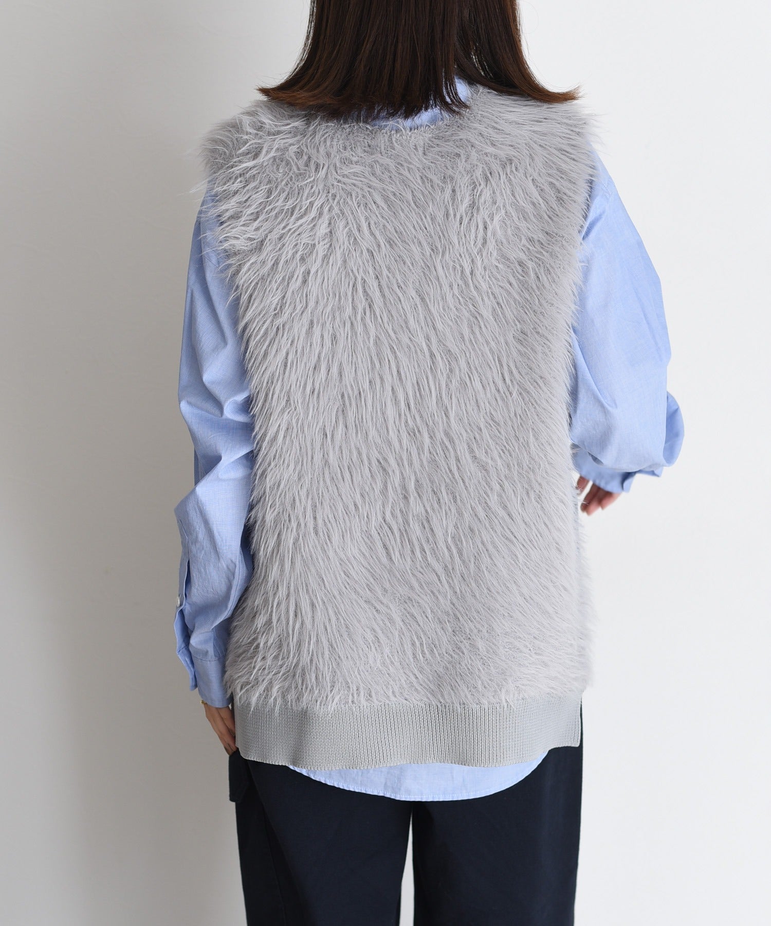 Japan Brand - Side Split Furry Vest (3 Colors)