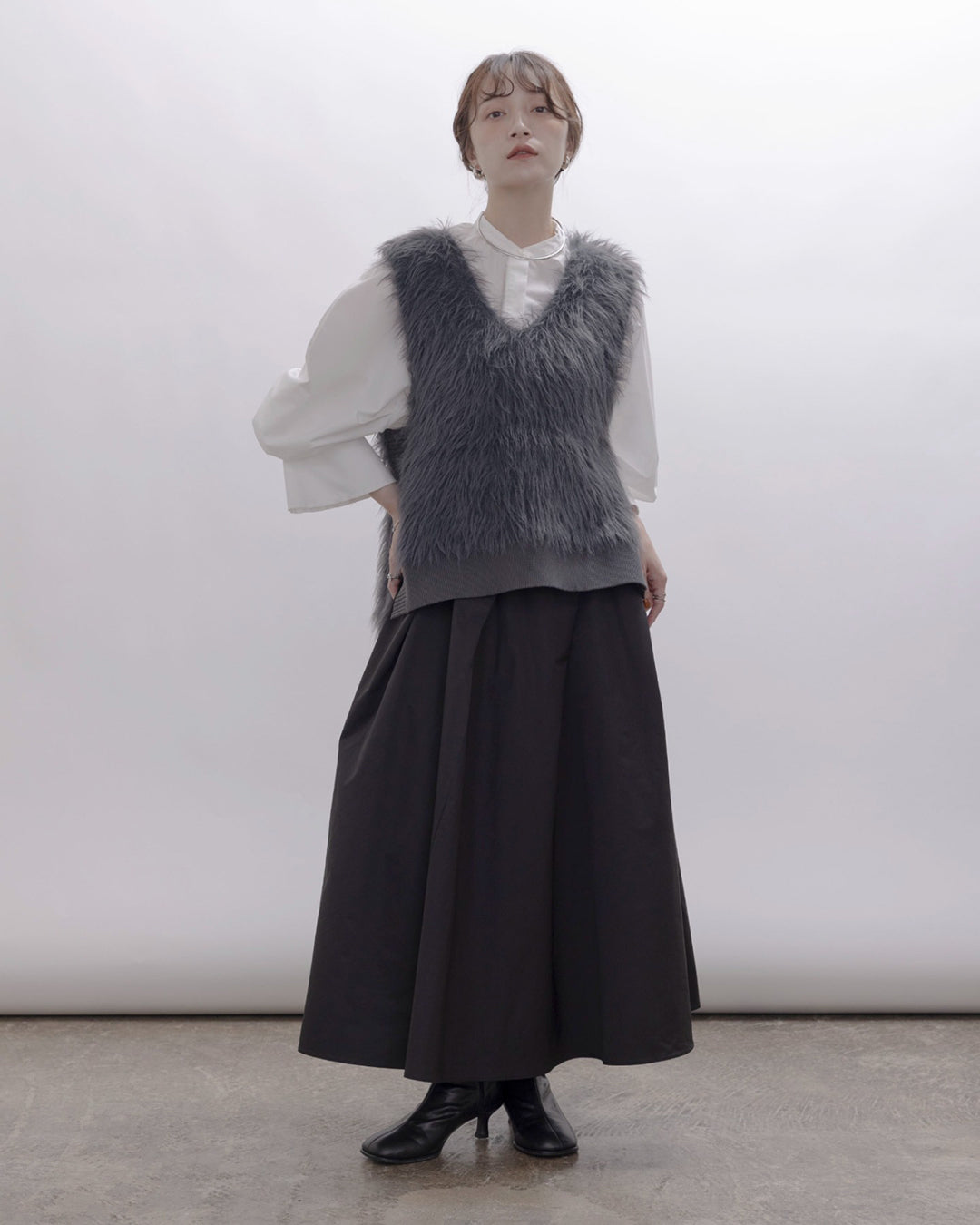 Japan Brand - Side Split Furry Vest (3 Colors)